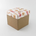 Коробка для подарка средняя с дном из микрогофры без окна  (H=15см)